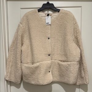 H&M Cream Teddy Jacket
